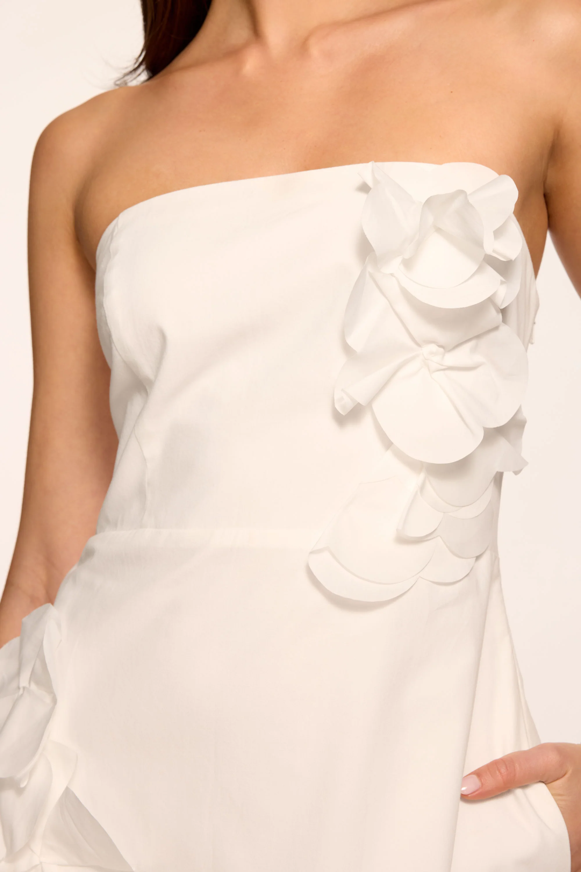 Zaria Embellished Strapless Midi Dress - Image 3