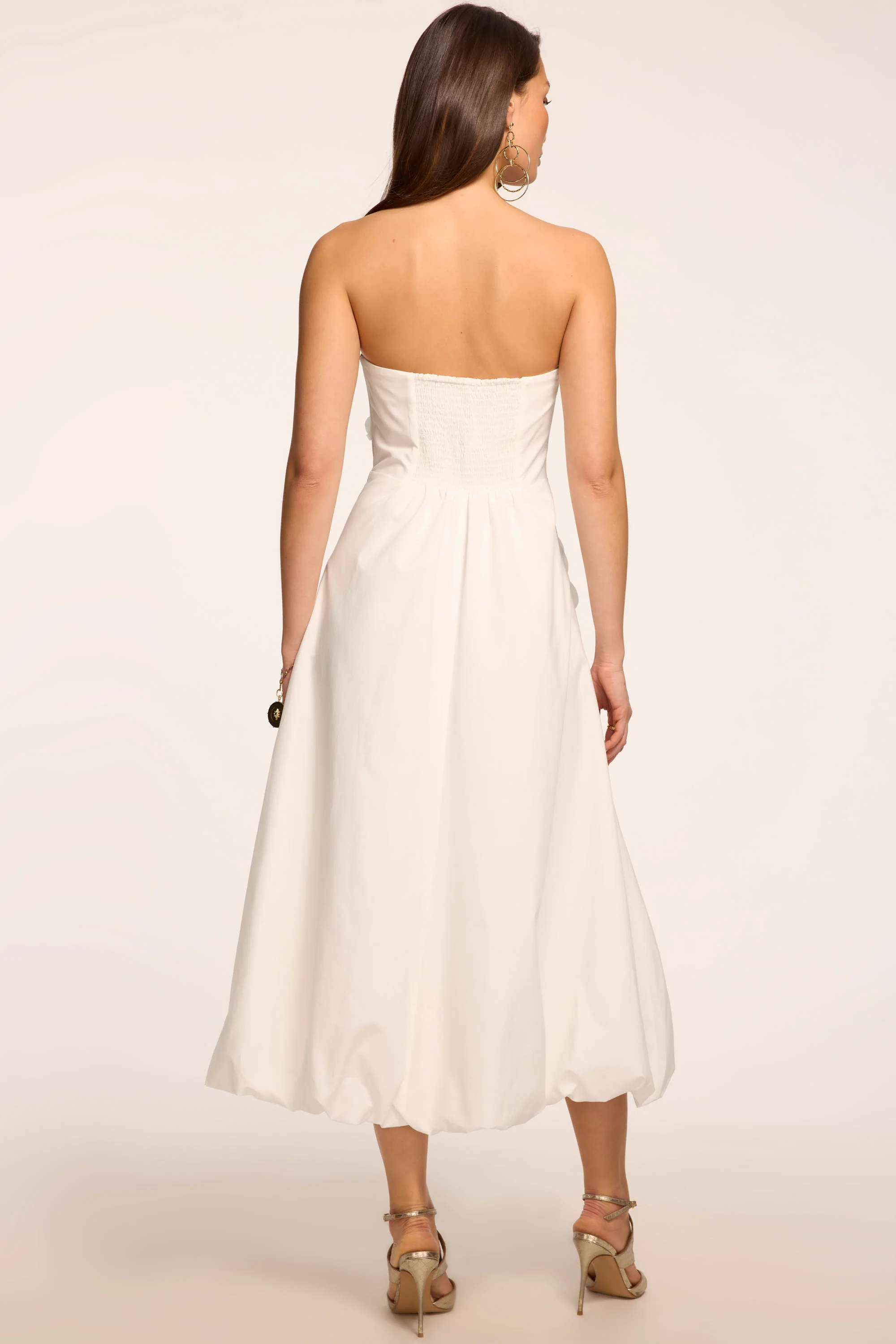 Zaria Embellished Strapless Midi Dress - Image 4