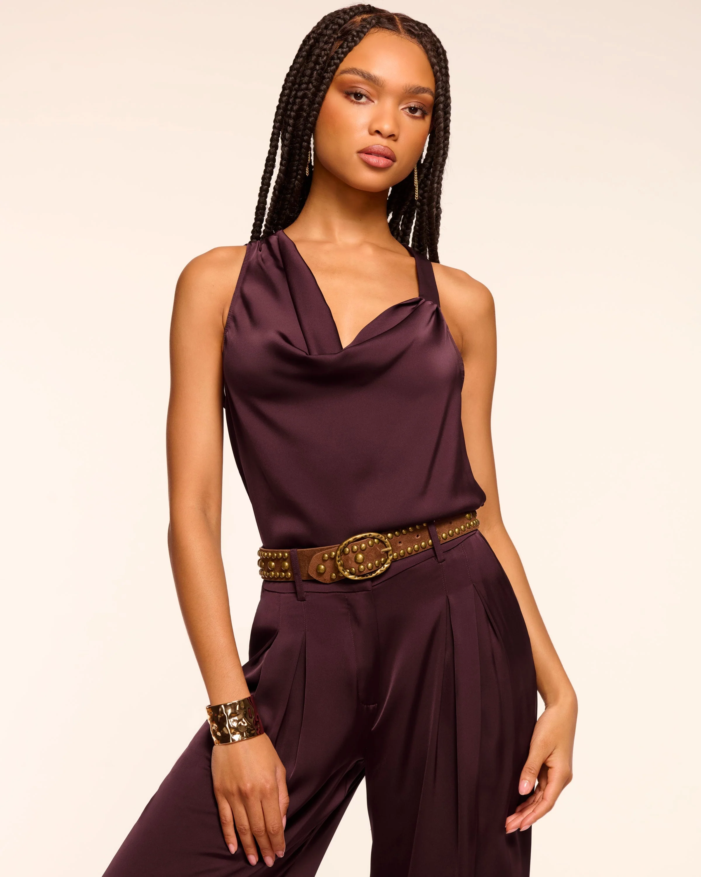 Zoe Cowl Neck Tank Top - Image 4